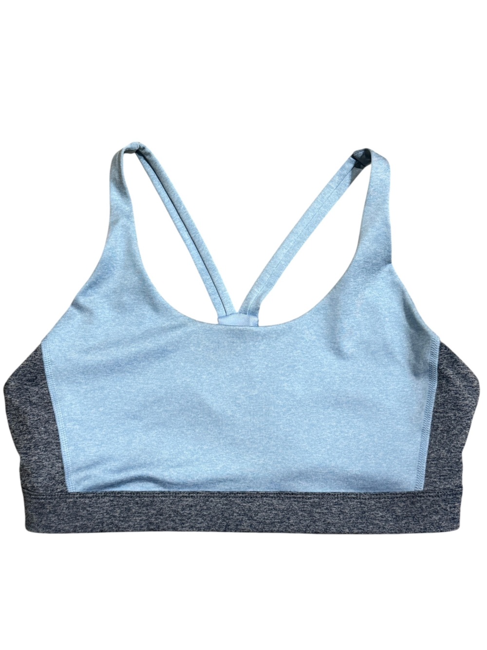 dip Large Light Blue & Dark Gray Racerback Sports Bra